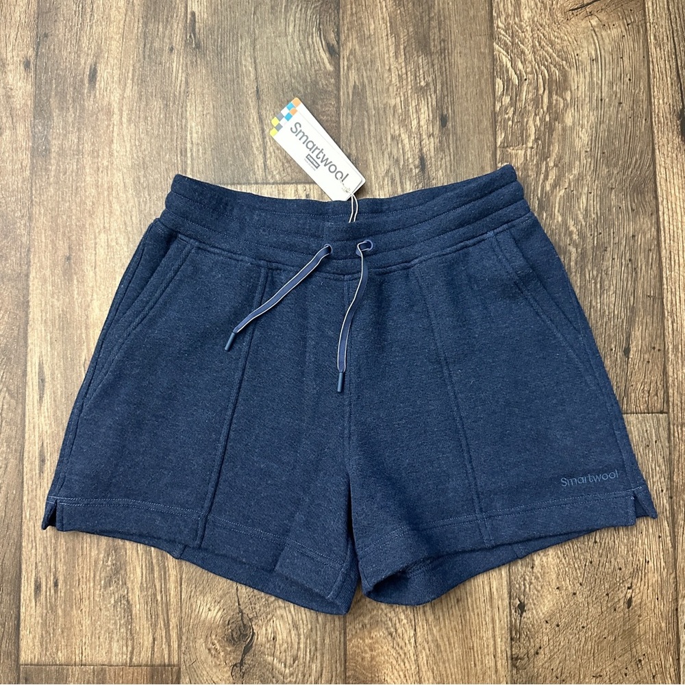 Smartwool Terry Merino Wool Blend Shorts Women’s Size M Dark Blue